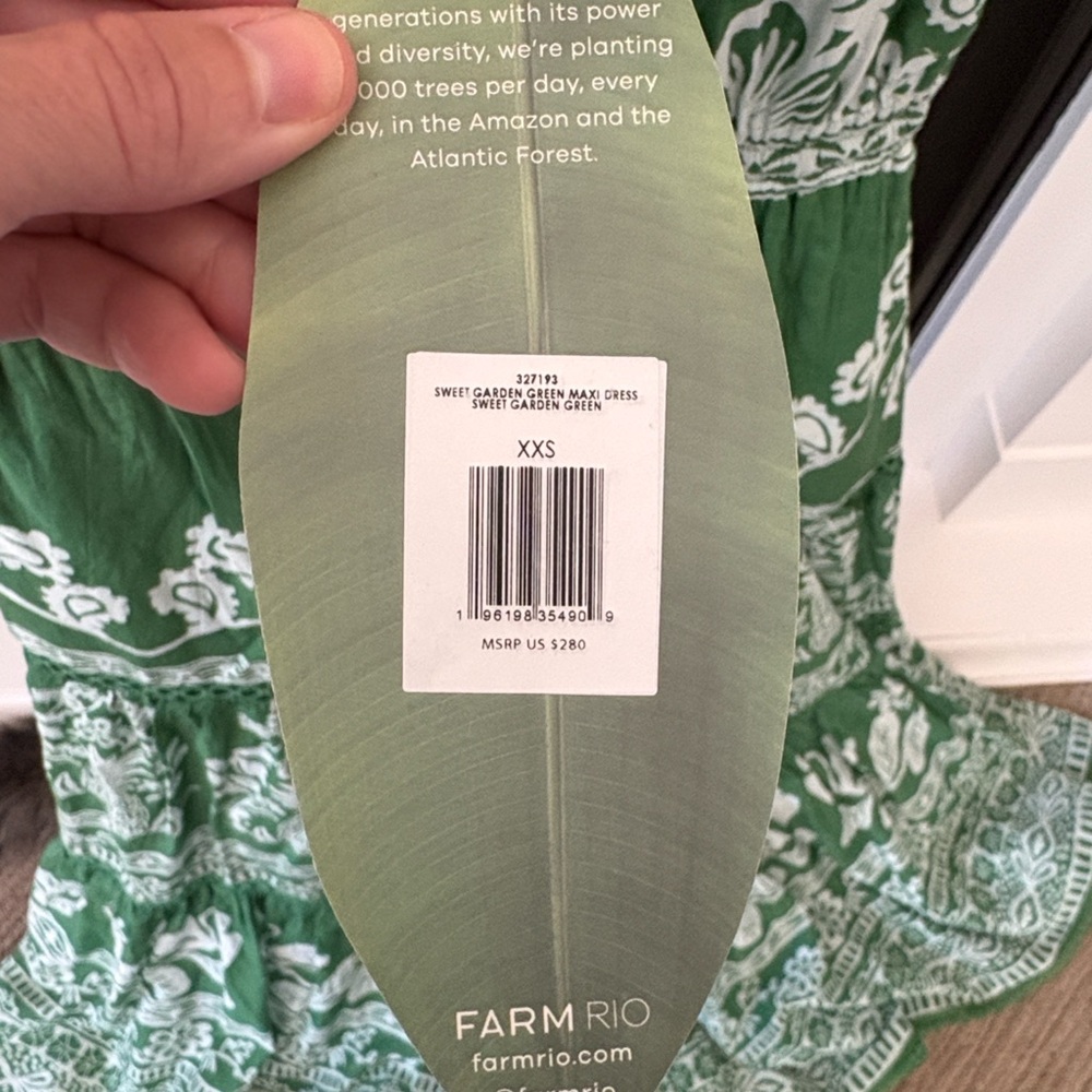 NWT Green Sweet Garden Maxi Dress - Picture 6 of 8